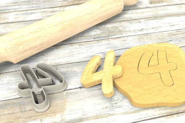 Numero 4 formina taglierina per biscotti |Number 4 Cookie Cutter
