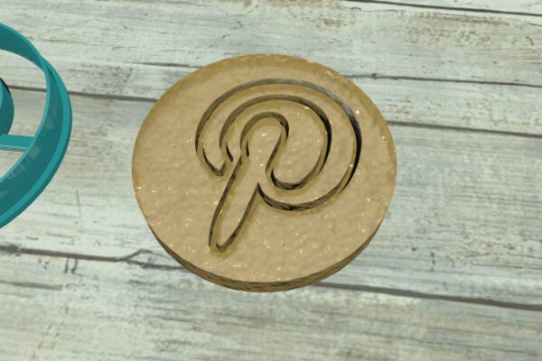 Pinterest logo cookie cutter