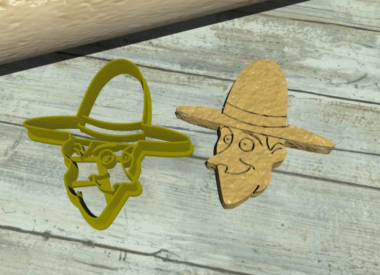 Ted Uomo dal Cappello Giallo Curious 3DSMART.IT Cookie cutter Ted Uomo dal Cappello Giallo Curious 3DSMART.IT Cookie cutter