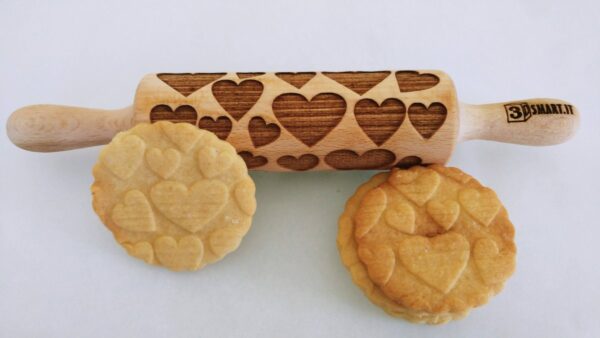Rolling pin hearts