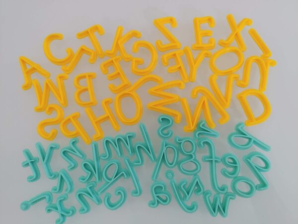 mini lettere alfabeto per pastafrolla pasta di zucchero