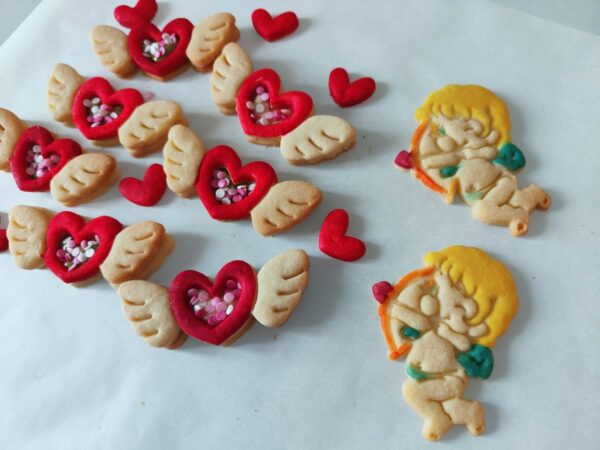 Formine biscotti set Cupido cuore ali